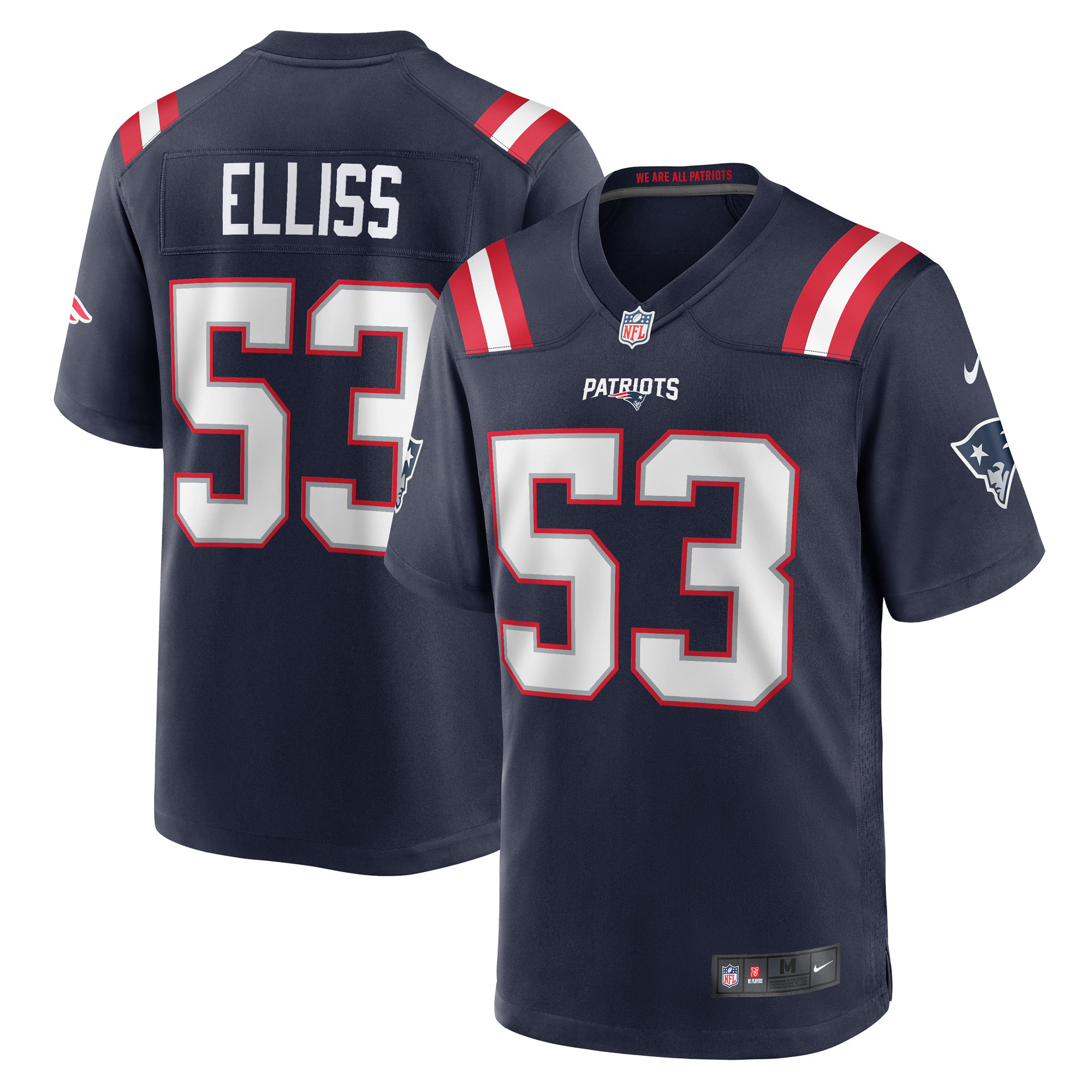 Men's Nike Christian Elliss Navy New England Patriots Game Jersey | Fanatics