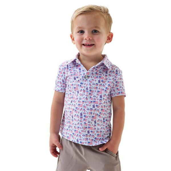 Boys' BURLEBO Polo Large Old Glory | Scheels Sports
