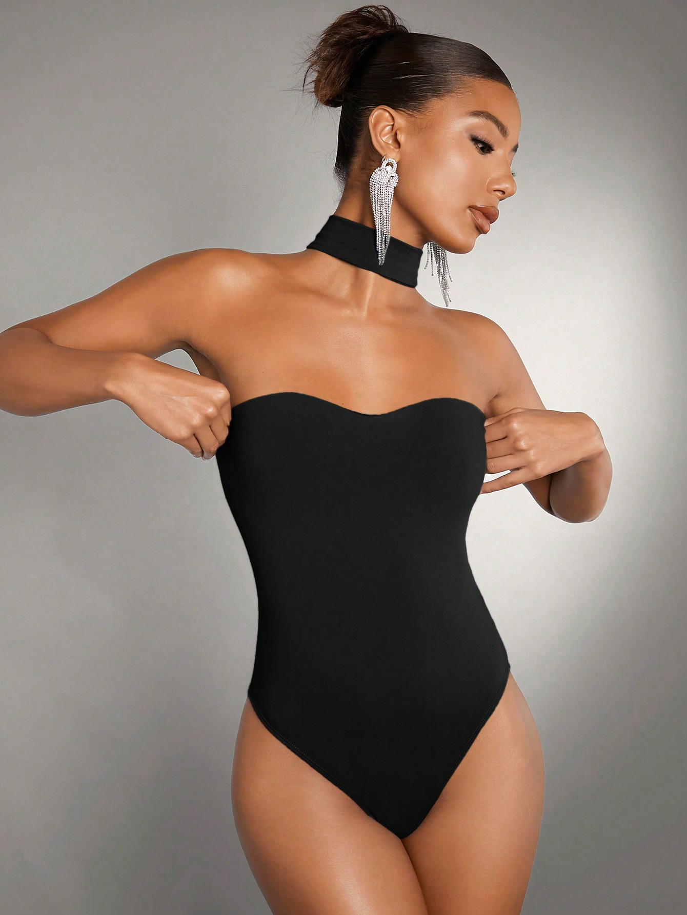 SHEIN BAE Women's Halter Neck Bodysuit | SHEIN