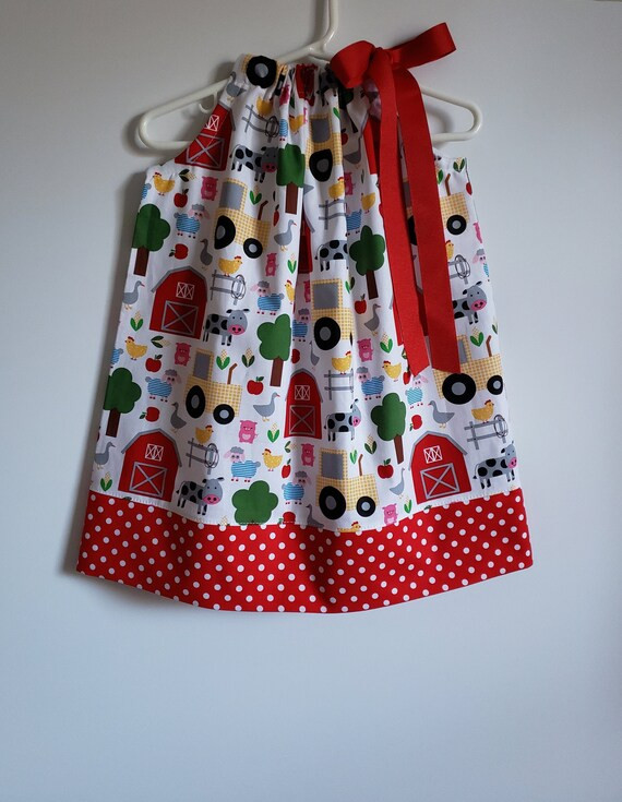 Pillowcase Dress | Farm Dress | Toddler Girl Dress | Farm Animals Dress | Farm Birthday | Baby Dr... | Etsy (US)