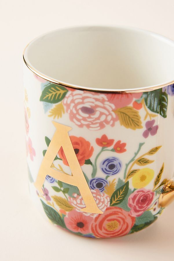 Rifle Paper Co. for Anthropologie Garden Party Monogram Mug | Anthropologie (US)