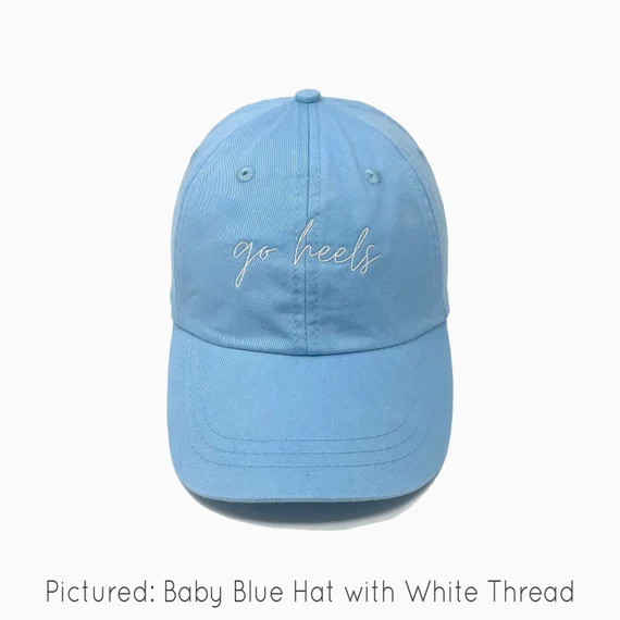 Go Heels Embroidered Pigment-dyed Baseball Cap moontime Font - Etsy | Etsy (US)