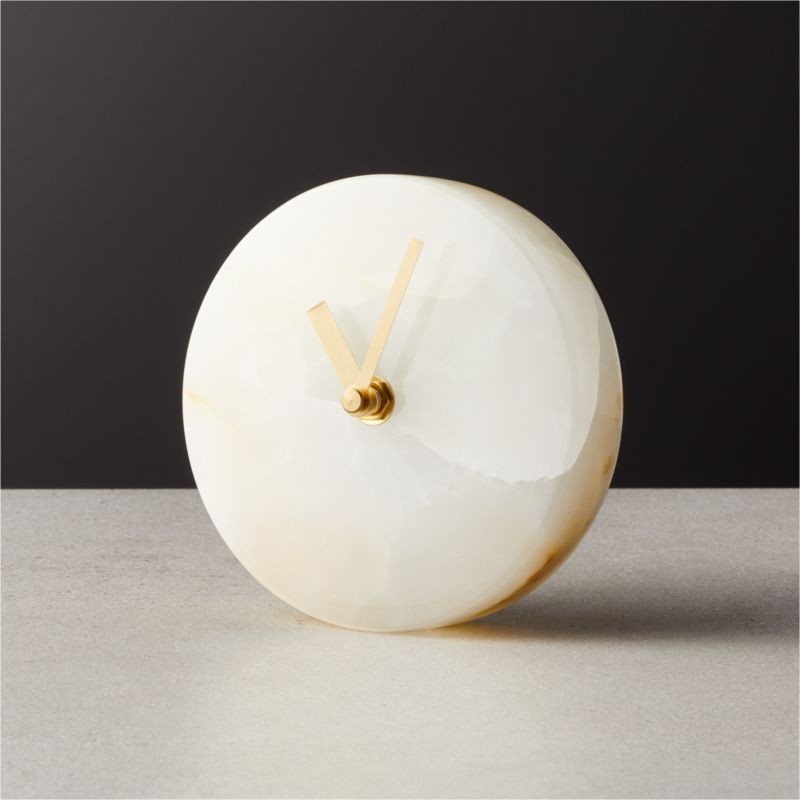 Onyx Marble Table Clock + Reviews | CB2 | CB2