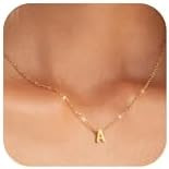 Initial Necklace for Women Girls Kids - Dainty Initial Necklace Tiny A-Z Pendant Necklace Cute Le... | Amazon (US)