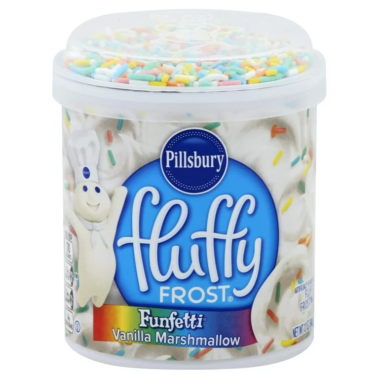Pillsbury Fluffy Frost Funfetti Vanilla Marshmallow Flavored Fluffy Frosting, 12-Ounce | Walmart (US)