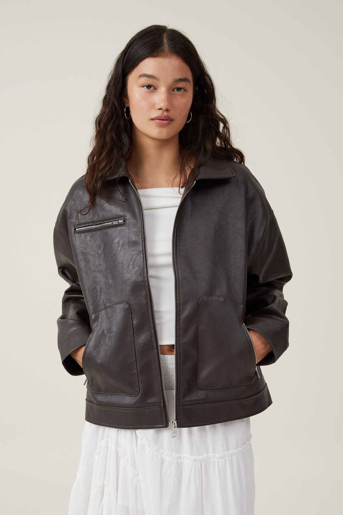 Leo Faux Leather Jacket | Cotton On (US)
