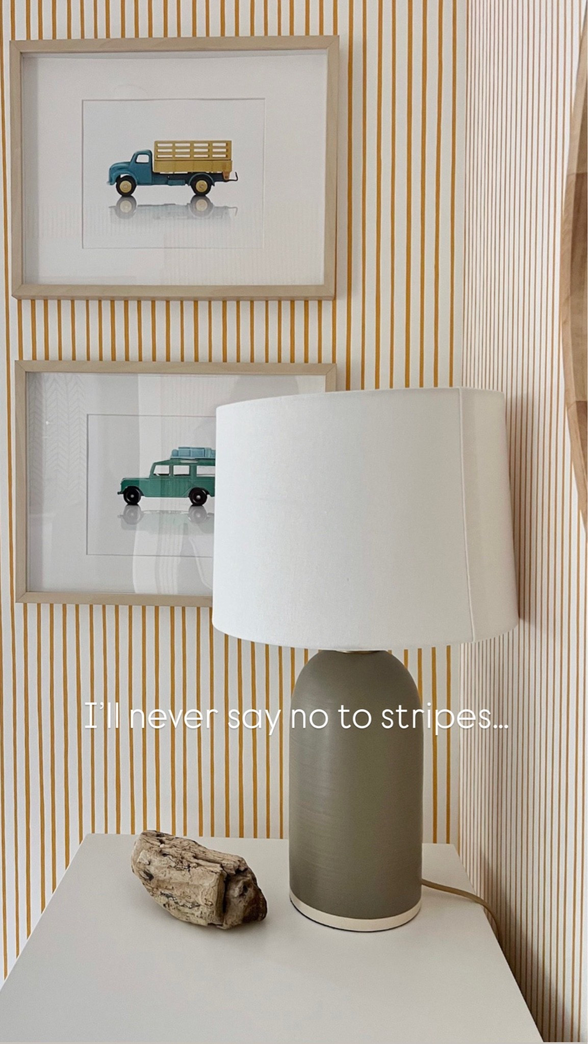 I love a good stripe and this wallpaper is one of my favorites! So cute for a kid’s bedroom or playroom. Layering in framed artwork, a fun light, colorful bedding and furniture and you’re all set 🩶

#LTKKids #LTKHome #LTKdayinmylife