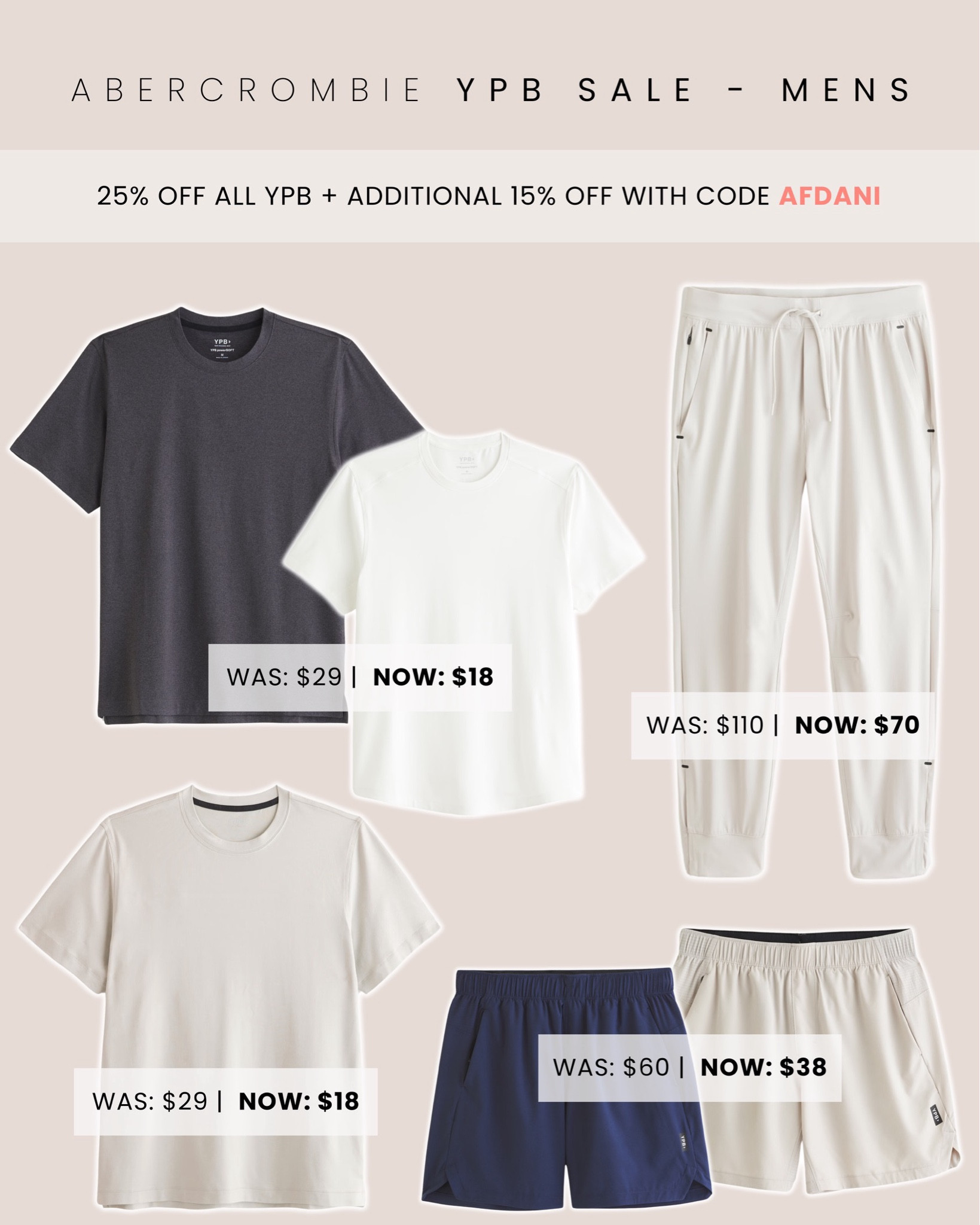 Abercrombie YPB activewear men’s sale! 25% off + additional 15% off almost everything with code AFDANI 🙌🏼

#LTKActive #LTKFitness #LTKMens