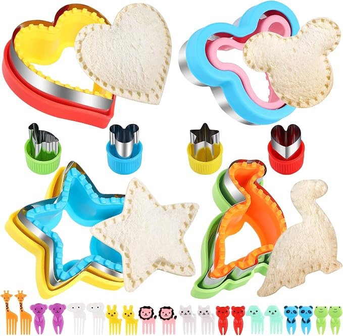 Uncrustables Maker,28 pcs Sandwich Cutter and Sealer Set for Kids,Uncrustable Sandwich Cutter, Sa... | Amazon (US)