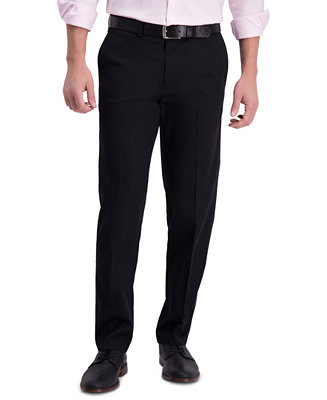 Haggar Men’s Iron Free Premium Khaki Straight-Fit Flat-Front Pant - Macy's | Macy's