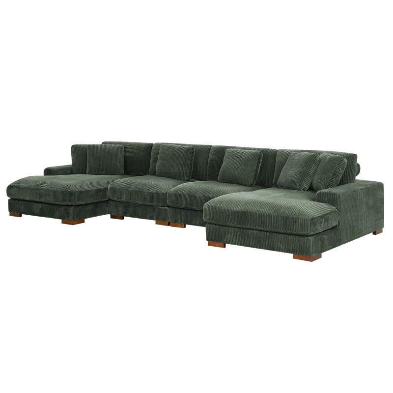 4 - Piece Corduroy Sectional | Wayfair North America