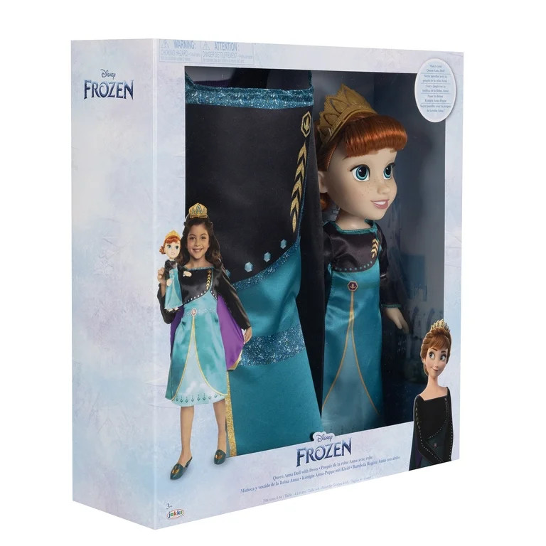Disney's Frozen Queen Anna 14 inch Toddler Doll with Dress up Outfit Female Child 3 to 6 Years | Walmart (US)
