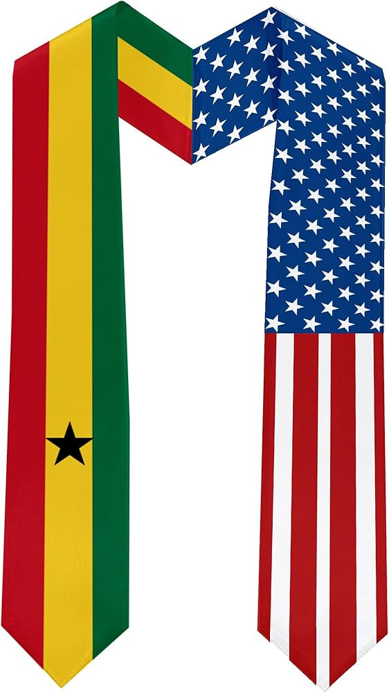 2026 Ghana Flag and USA Flag Graduation Stole Graduation Sash Class of 2026 Graduation Scarf for ... | Amazon (US)