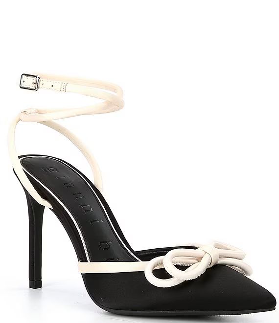 Gianni Bini Taylinn Satin Bow Pointed Toe Pumps | Dillard's | Dillard's