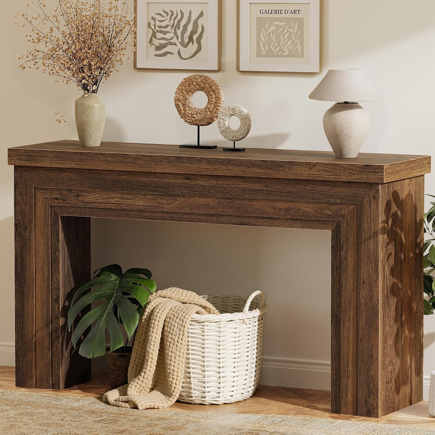Huuger 54 Inch Entryway Table, Rectangular Console Table for Living Room | Amazon (US)