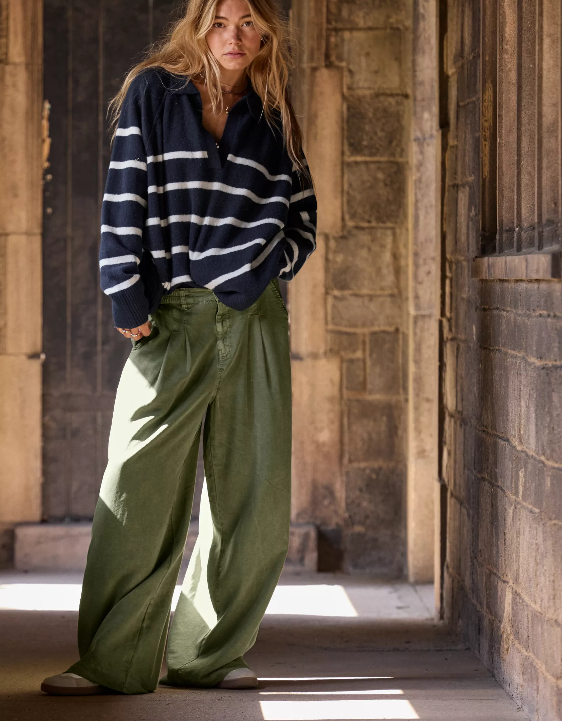 Aerie Drapey Chill Trouser | American Eagle Outfitters (US & CA)