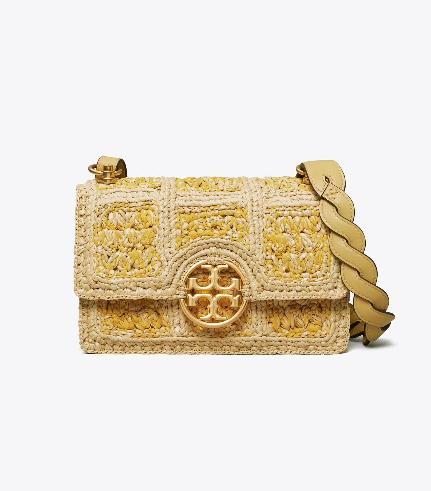 MILLER RAFFIA SMALL FLAP SHOULDER BAG | Tory Burch (US)