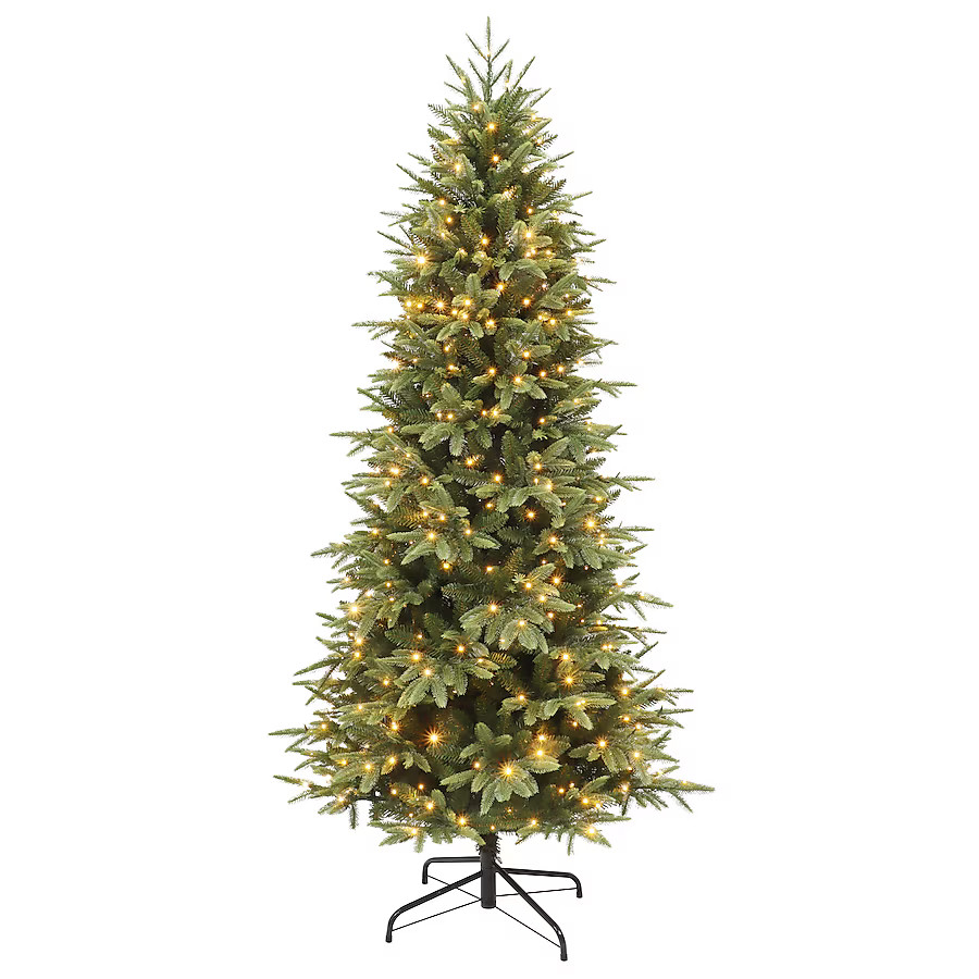 Holiday Living 7.5-ft Slim Parque Pre-lit Artificial Christmas Tree with Color Changing LED Light... | Lowe's