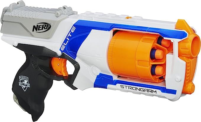 Nerf N Strike Elite Strongarm Toy Blaster With Rotating Barrel, Slam Fire, And 6 Official Nerf El... | Amazon (US)