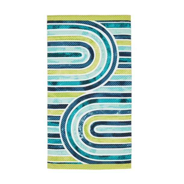 Better Homes & Gardens 72”L x 38”W Watercolor Arches Pattern Beach Towel, Multi-Color | Walmart (US)