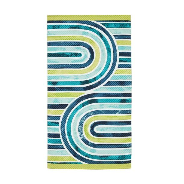 Better Homes & Gardens 72”L x 38”W Watercolor Arches Pattern Beach Towel, Multi-Color | Walmart (US)