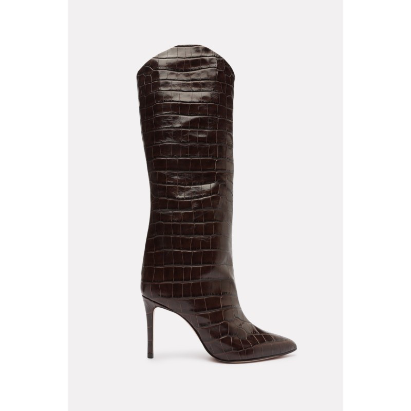 SCHUTZ Maryana Crocodile-Embossed Leather Boot | EVEREVE | Evereve