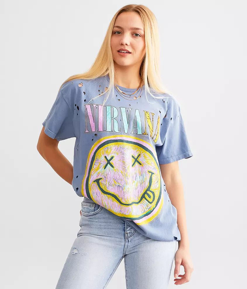 Nirvana® Smiley Oversized Band T-Shirt | Buckle