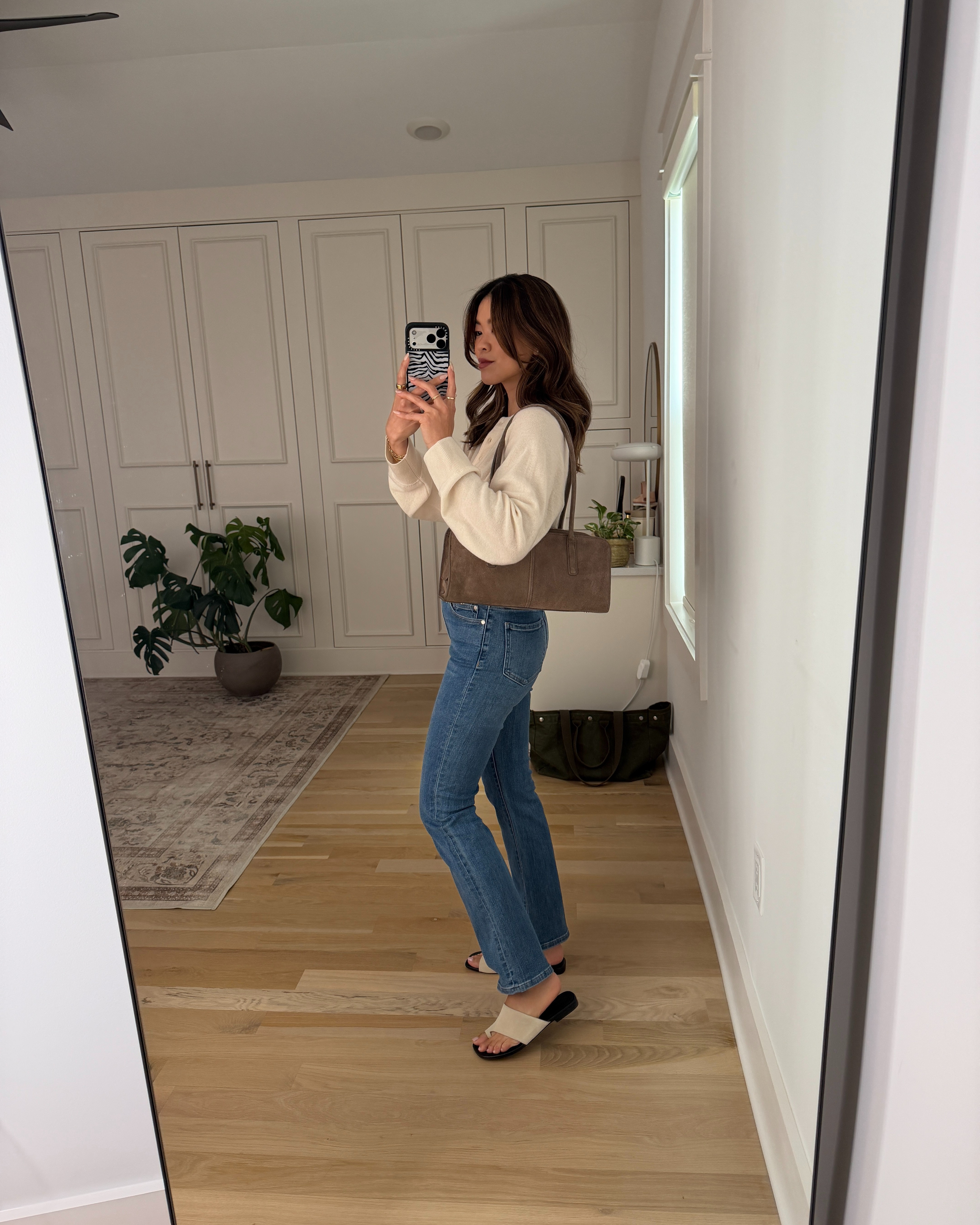 Sizing info:
•Top size XS
•Jeans size 24 in 28in inseam in Seaside Blue

petite fashion, get dressed with me, outfit inspiration, ootd, nashville outfit, Nashville influencer, petite style, vacation style, casual outfits, mom style, petite pants, spring outfits, spring outfit info, spring pants, spring outfit idea, spring top, spring bag, spring sweater, spring shoes, spring jeans, jeans, denim, quince jeans, petite jeans,  
@Quince 
 

#LTKPetite #LTKSeasonal #LTKootd