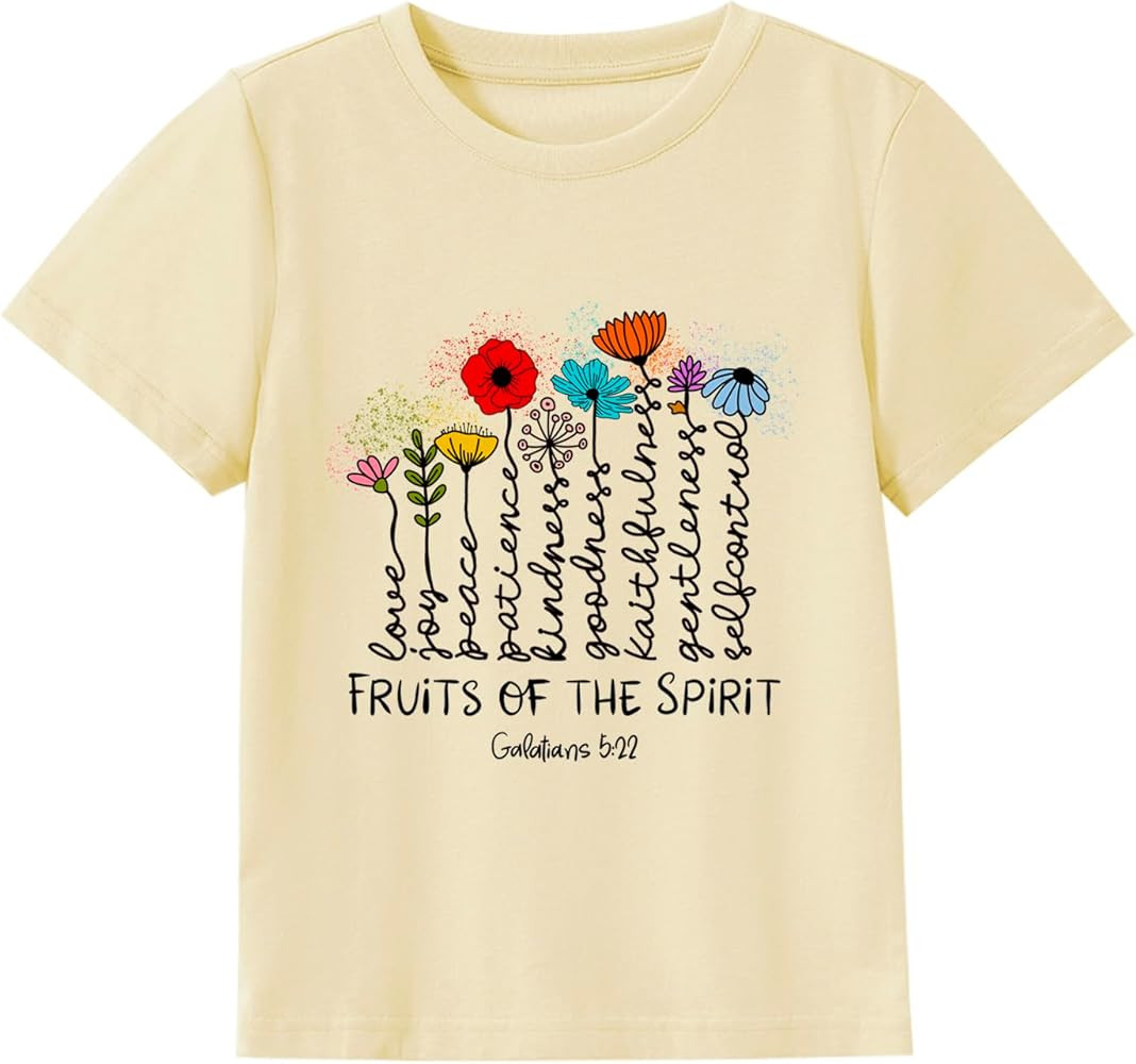 Kids Christian Shirt Toddler Created with a Purpose Shirt Boys Girls Bible Verse Religious Clothe... | Amazon (US)