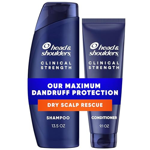 Head & Shoulders Anti-Dandruff Shampoo, Clinical Strength Dry Scalp Rescue, 1% Selenium Sulfide, Seborrheic Dermatitis Relief, Dry Scalp, 13.5 fl oz + Conditioner, 9.1oz | Amazon (US)