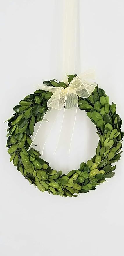 Amazon.com: Tradingsmith Preserved Boxwood Wreath 8 in | Amazon (US)