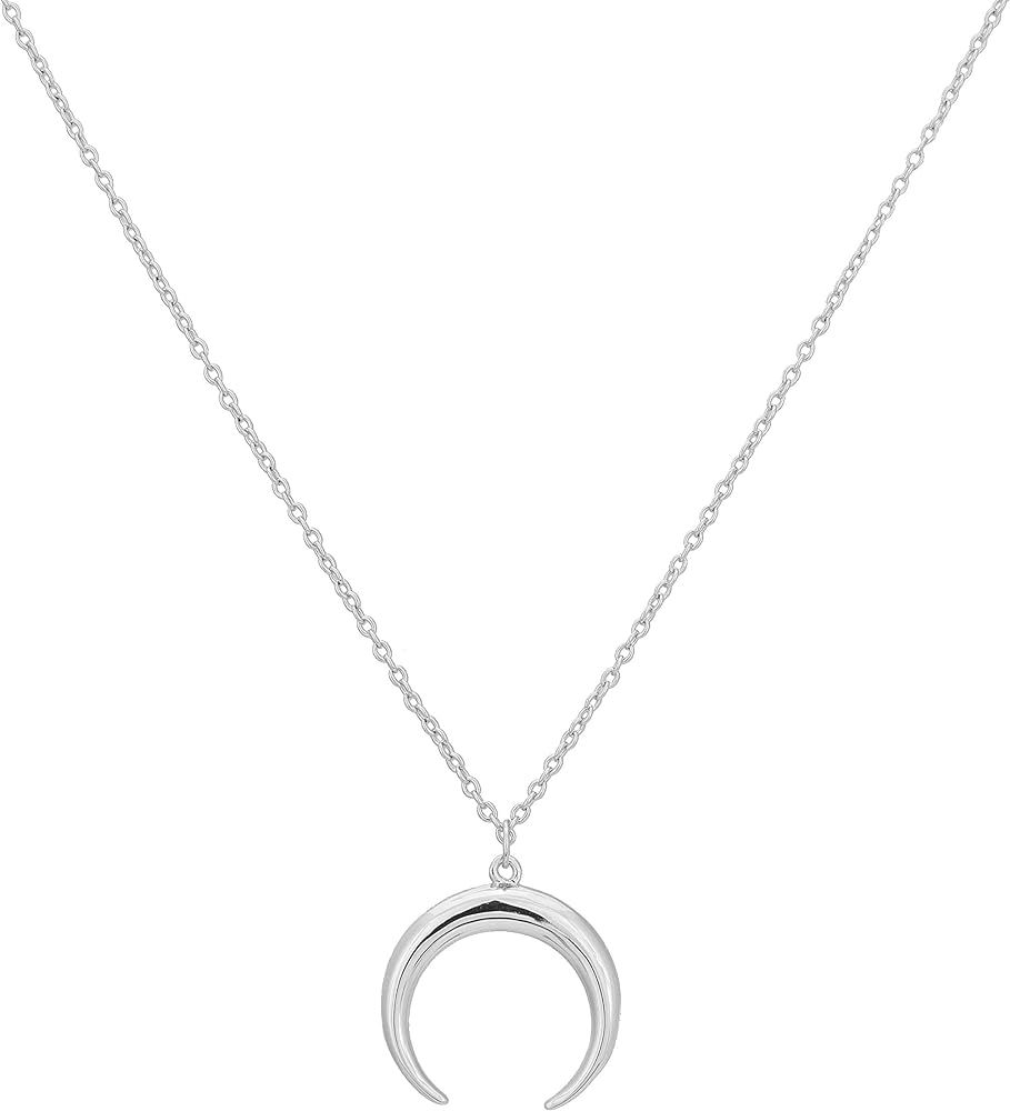 Moon Necklace for Women Gold Necklaces for Women - 18K Gold - Crescent Moon Necklace - Half Moon ... | Amazon (US)