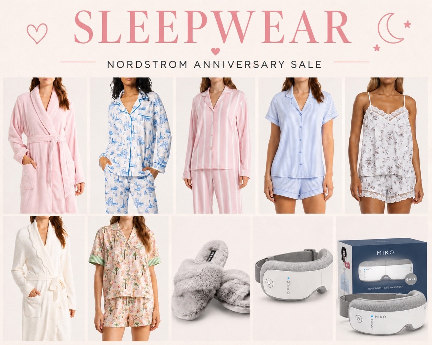 A few of my favorite pajama brands and the eye mask that put me straight to sleep on Christmas Christmas Eve!