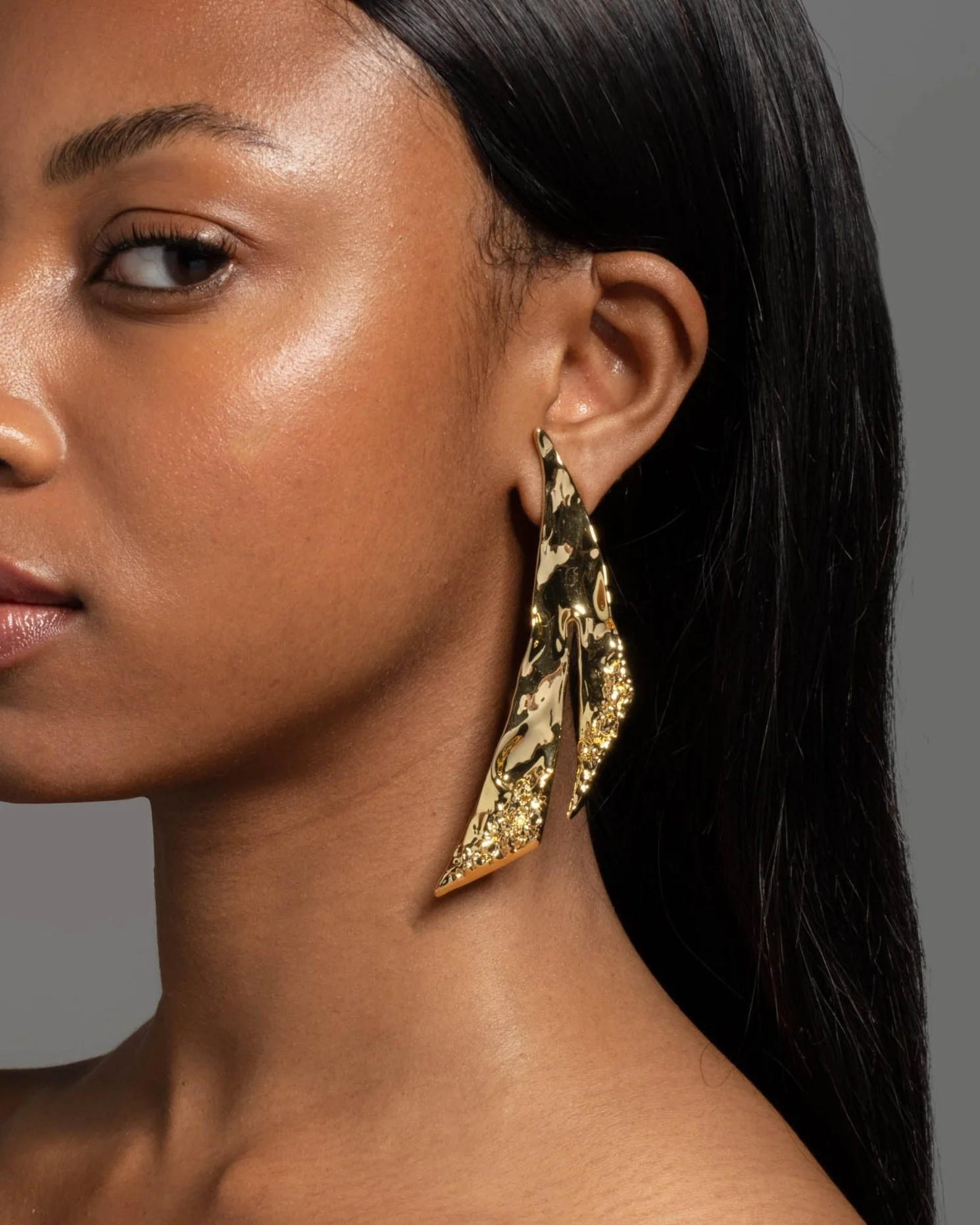 Alexis Bittar Brut Angular Earrings in Gold | Statement Jewelry from Alexis Bittar | Alexis Bittar
