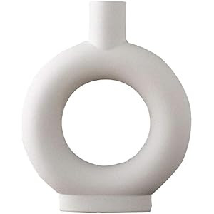 Maygone Ceramic Modern Arts Vase Abstraction Flowers Vase Decoration for Living Room Office Home Tab | Amazon (UK)