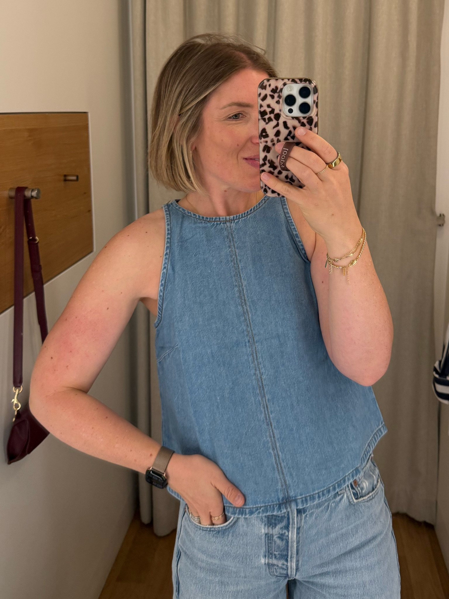 Loved this sweet denim tank - currently 30% off. Summer elevated uniform. 

#LTKMothersDay #LTKdayinmylife #LTKxMadewell