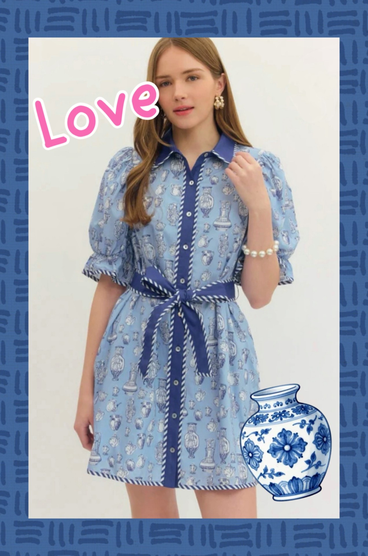 Blue & White Chinoiserie Dress Find 🩵🤍🫖

Completely obsessed with this blue mini shirt dress! The chinoiserie-inspired print, puff sleeves, and adjustable tie waist make it such a flattering, feminine piece. Perfect for brunch, summer outings, coastal vacations, or dressing up with wedges and pearl accessories for that classic preppy look 💙✨

blue and white dress, chinoiserie dress, preppy summer outfit, coastal grandmother style, puff sleeve dress, mini shirt dress, feminine summer fashion, affordable boutique finds, vacation outfit idea, classic blue and white style 🩵🤍

#LTKOver40 #LTKWorkwear #LTKPetite