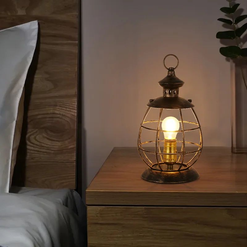 Gilbane Metal Table Lamp Brass Lantern Hanging Hook For Living Room Bedroom Farmhouse Hanging Lig... | Wayfair North America