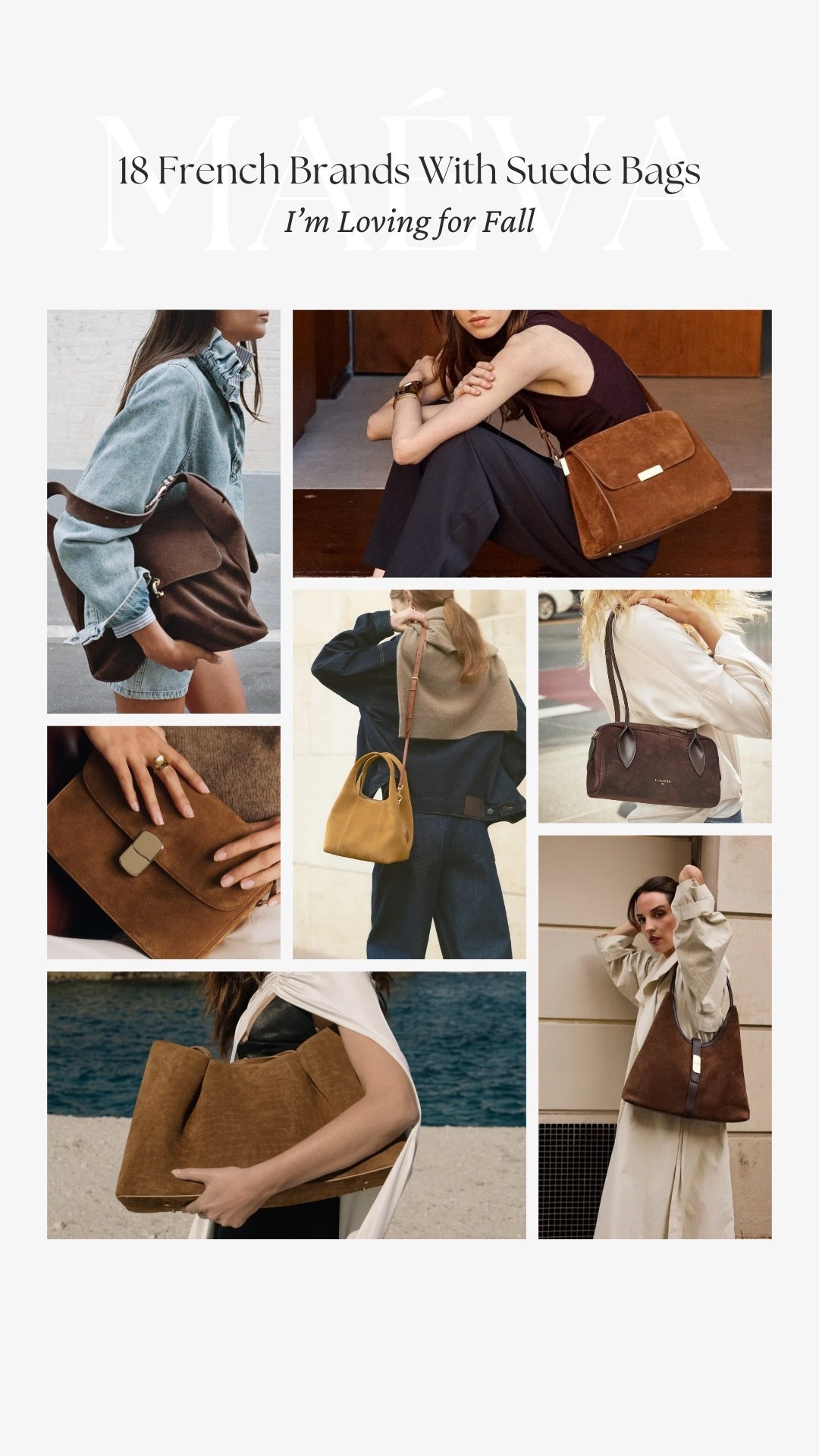 18 French Brands With Suede Bags I’m Loving for Fall 👜

There’s something about suede that instantly feels like fall! From rich chocolate browns and warm camel tones to burgundy and classic black, I’ve been seeing so many beautiful suede handbags as we move into the season 🍂

For this edit, I rounded up 18 French brands with suede bags I’m currently loving for fall, from new arrivals and seasonal updates to classic favorites and pieces from brands I personally own and love 🤎

Whether you’re searching for a suede handbag for fall, looking to discover a new French brand, or simply want a little inspiration for the season ahead, I hope you enjoy this edit! 

📍 Discover the full edit now live on maevawithamour.com, where you can explore all 18 French brands in detail, learn more about each of them and shop the handbags

👜 You can also find the complete edit, plus more French and European handbag discoveries, on ShopMy @ maevawithamour under ‘French & EU Bags’ - link in bio

👉 Save this post for your next handbag search, and follow for more French & European brand discoveries, thoughtful shopping edits, and timeless style inspiration

With Amour, M.

@SEZANE @ATELIERS AUGUSTE @Elleme

#LTKstorytime #LTKTravel #LTKWorkwear