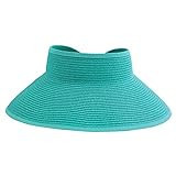 San Diego Hat Company Women's One Size Ultrabraid Visor with Ribbon Binding, and Sweatband, Teal | Amazon (US)