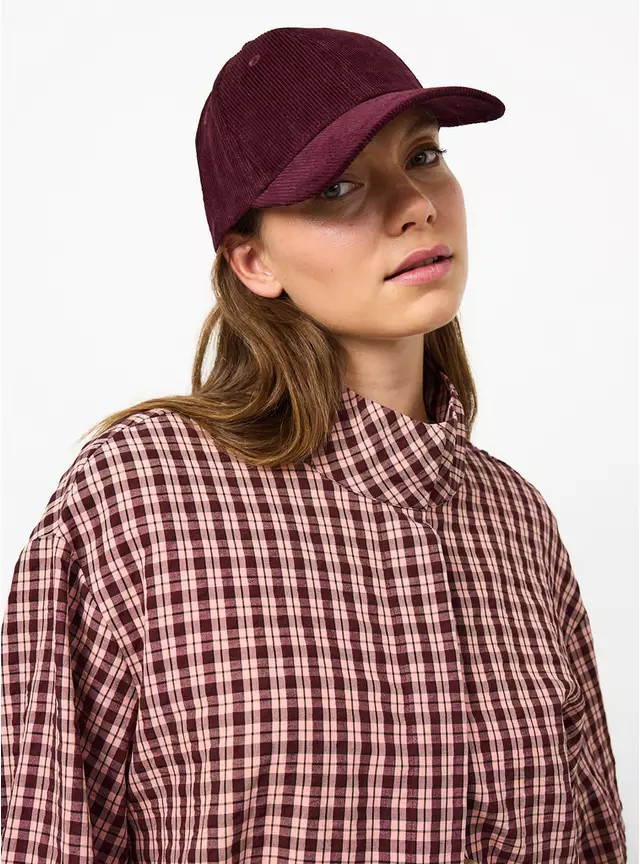 Buy Burgundy Corduroy Cap One Size | Hats | Tu | Tu Clothing