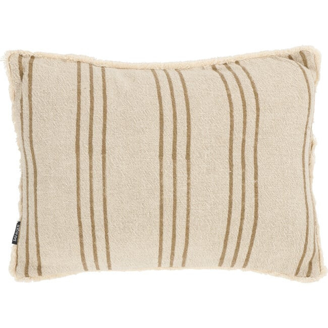 Safavieh | Rory, 14 X 20, Tan/Natural, Cotton Linen Lumbar Pillow | Maisonette | Maisonette