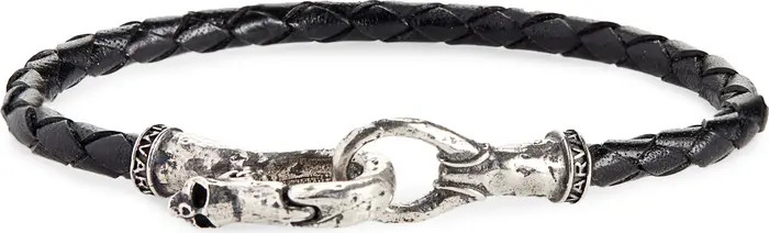 John Varvatos Braided Leather Bracelet | Nordstrom | Nordstrom