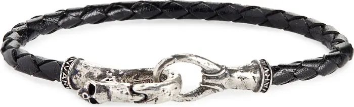 John Varvatos Braided Leather Bracelet | Nordstrom | Nordstrom