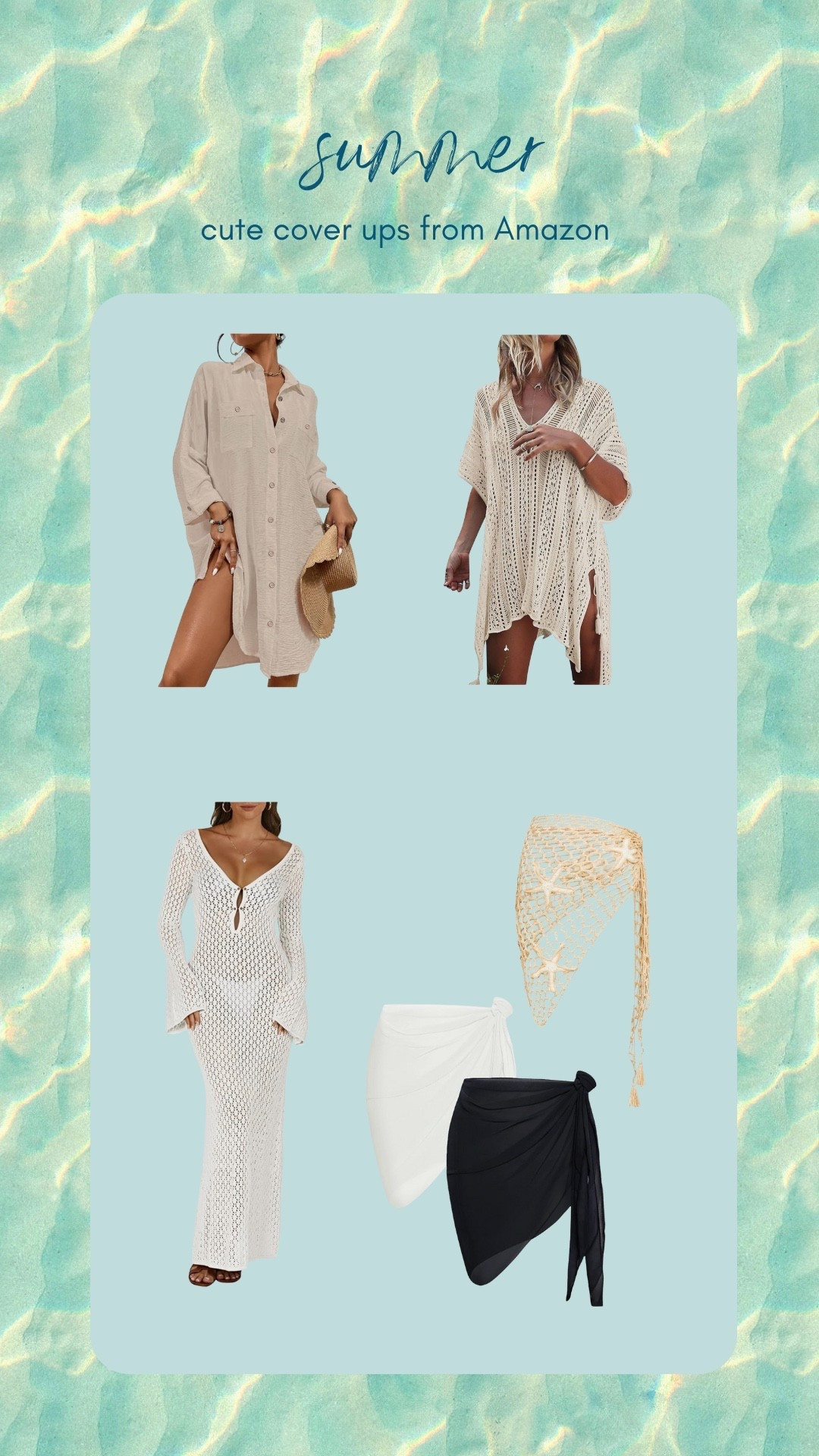 Cute swim suit cover ups from Amazon! Highly rated ☺️