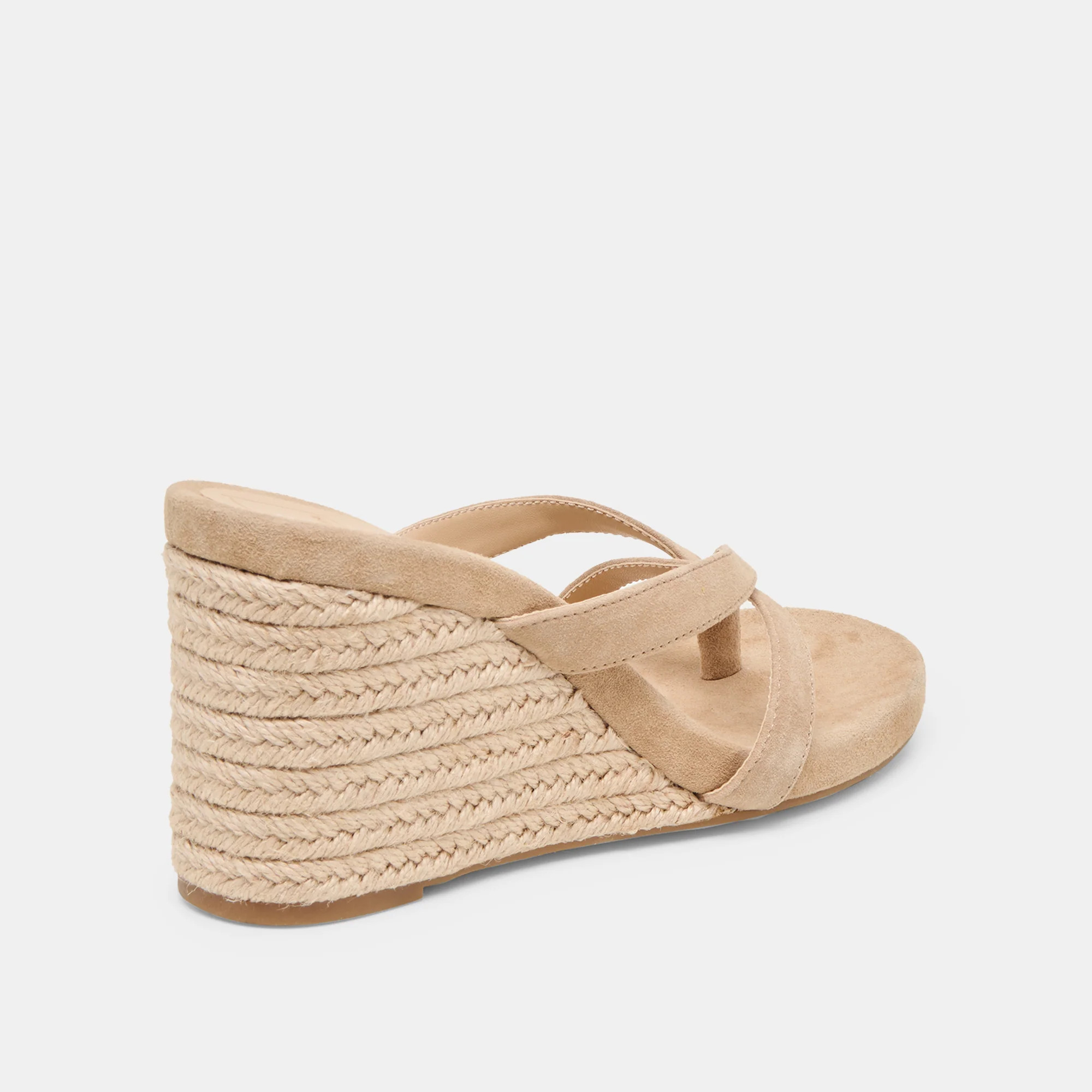 Helan Espadrille Wedges Camel Suede | DolceVita.com