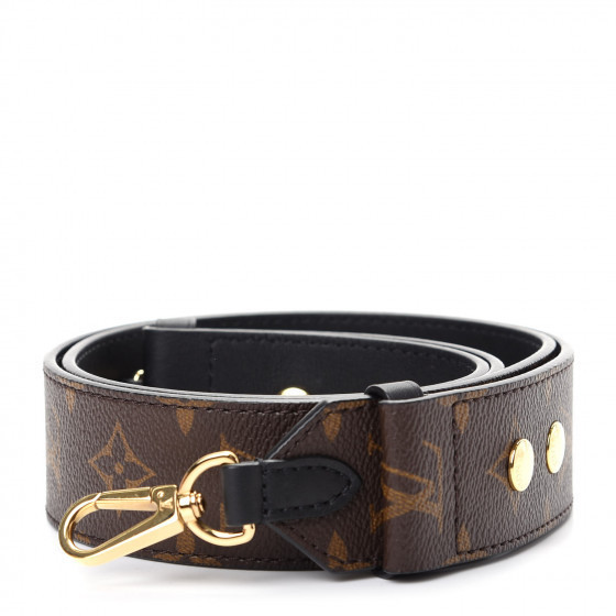 LOUIS VUITTON Monogram Adjustable Bandouliere Shoulder Strap Black | Fashionphile