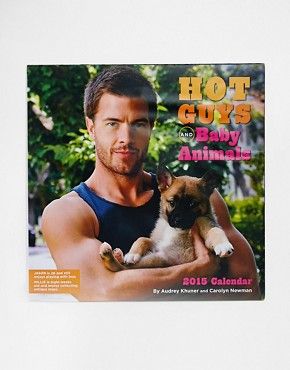 Hot Guys and Baby Animals 2015 Wall Calendar | ASOS UK