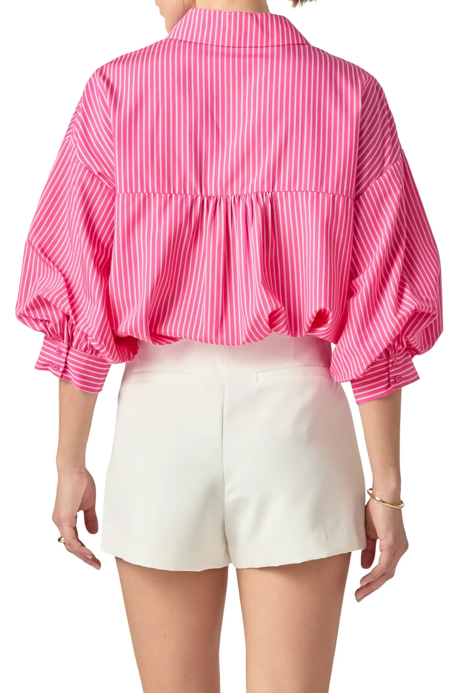 Stripe Balloon Sleeve Shirt | Nordstrom