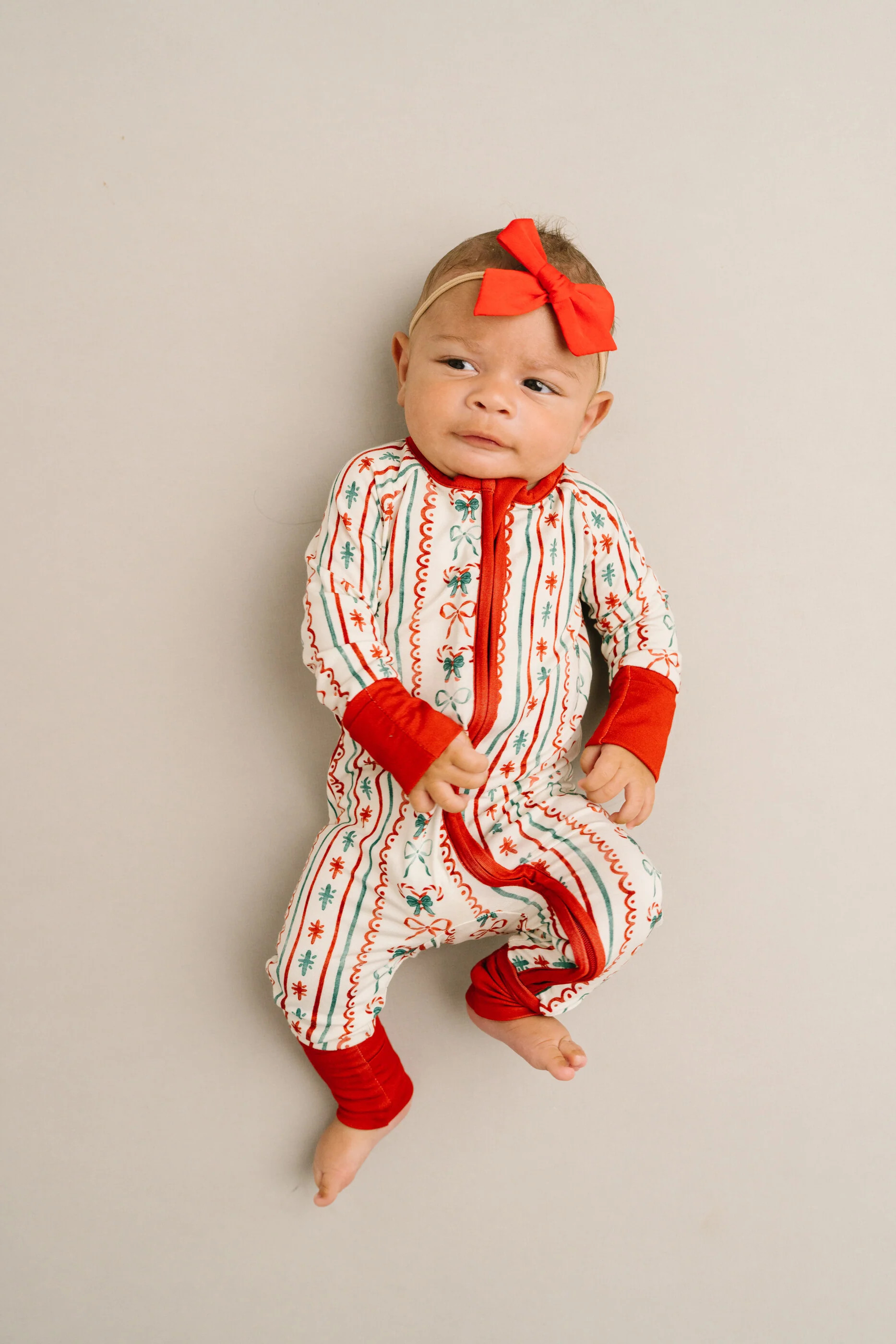 Christmas Dainty Bow Bamboo Sleeper | Little One Shop Co